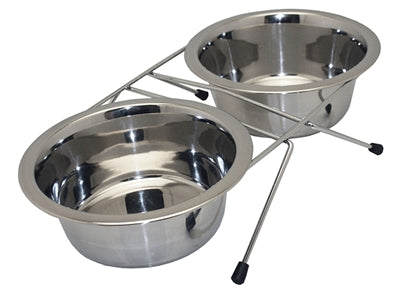 Happy Pet Food Bowl dobbelt med chassis