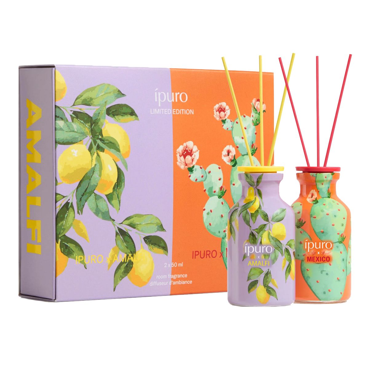 Ipuro fragrance diffuser set amalfi mexico 2x50ml