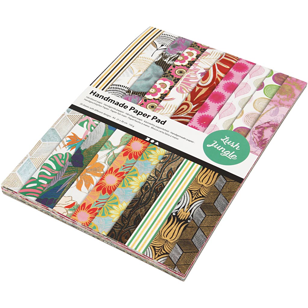 Handmade paper, A4, sheet 210x297 mm, 110-150 gr, 20 sheets 1 box