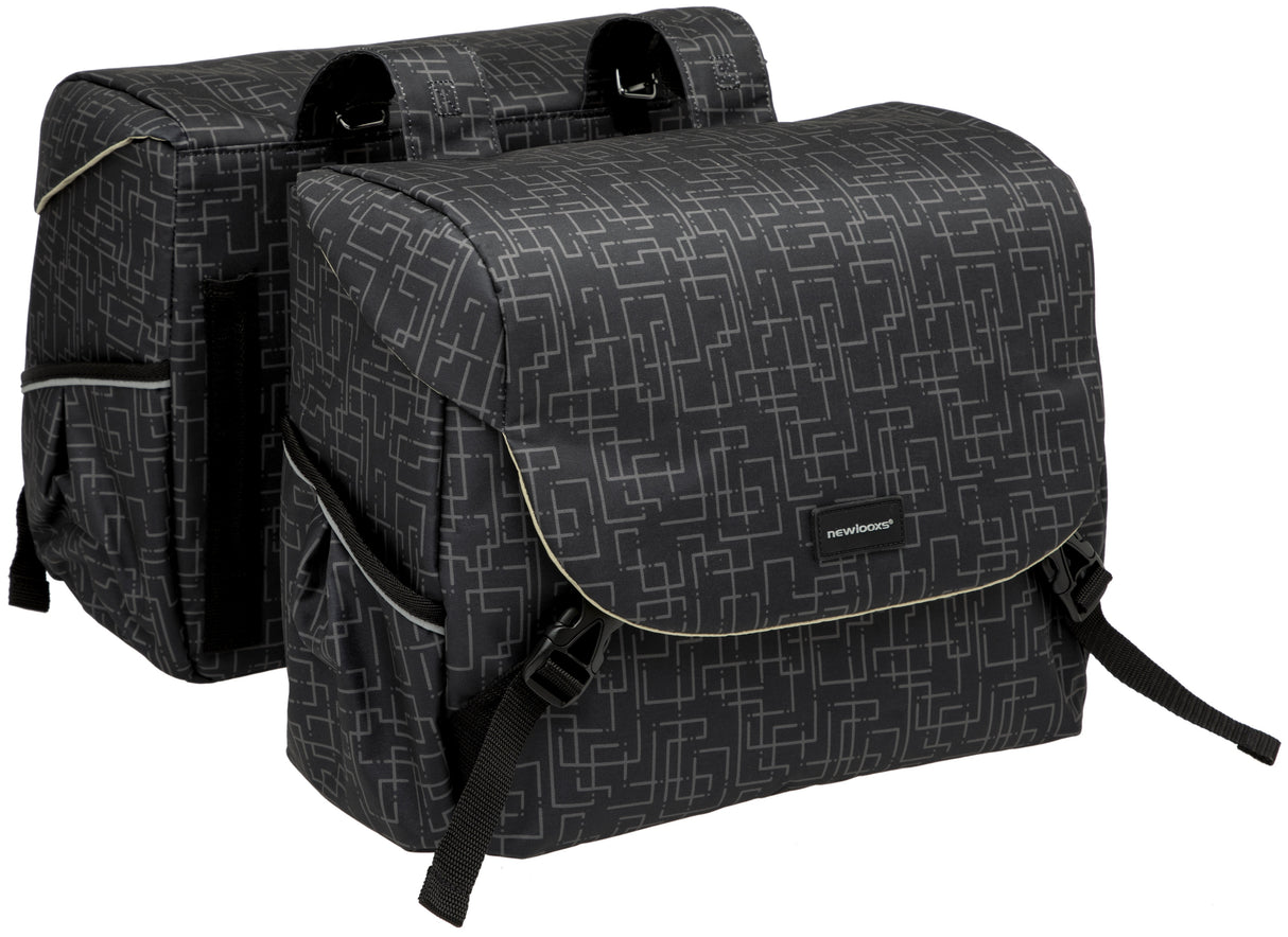 Mondi Joy Double Bicycle Bag - Water -Repellent Polyester - Systém stock -time - 37x16x32cm - Ivy Walnut