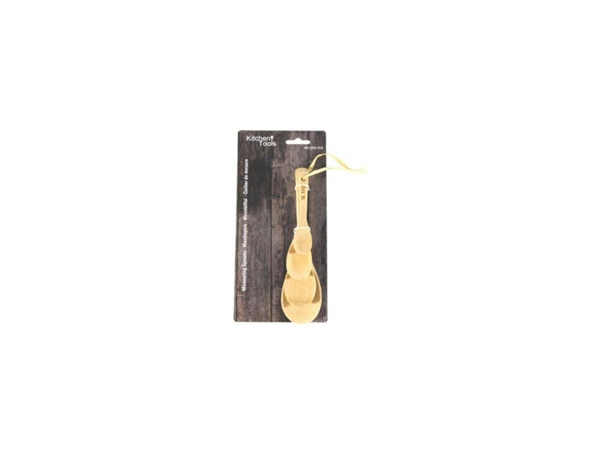 Kichen Tools Bambus Läffel Set vu 4 Stéck