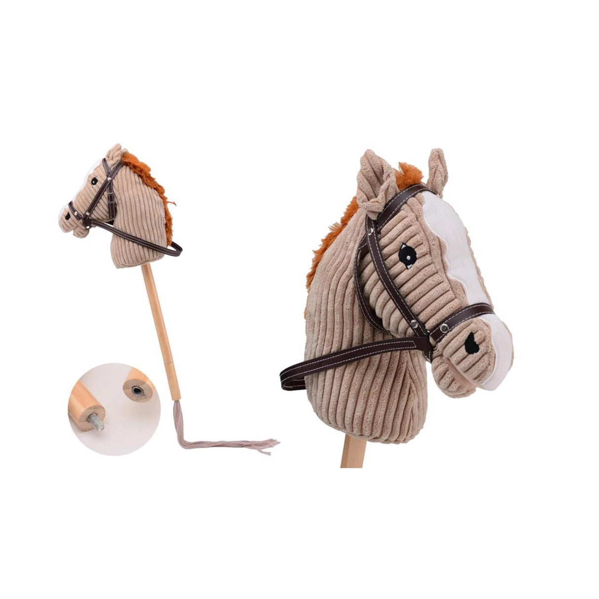 Johntoy hobbyhorse + sound 80cm brown