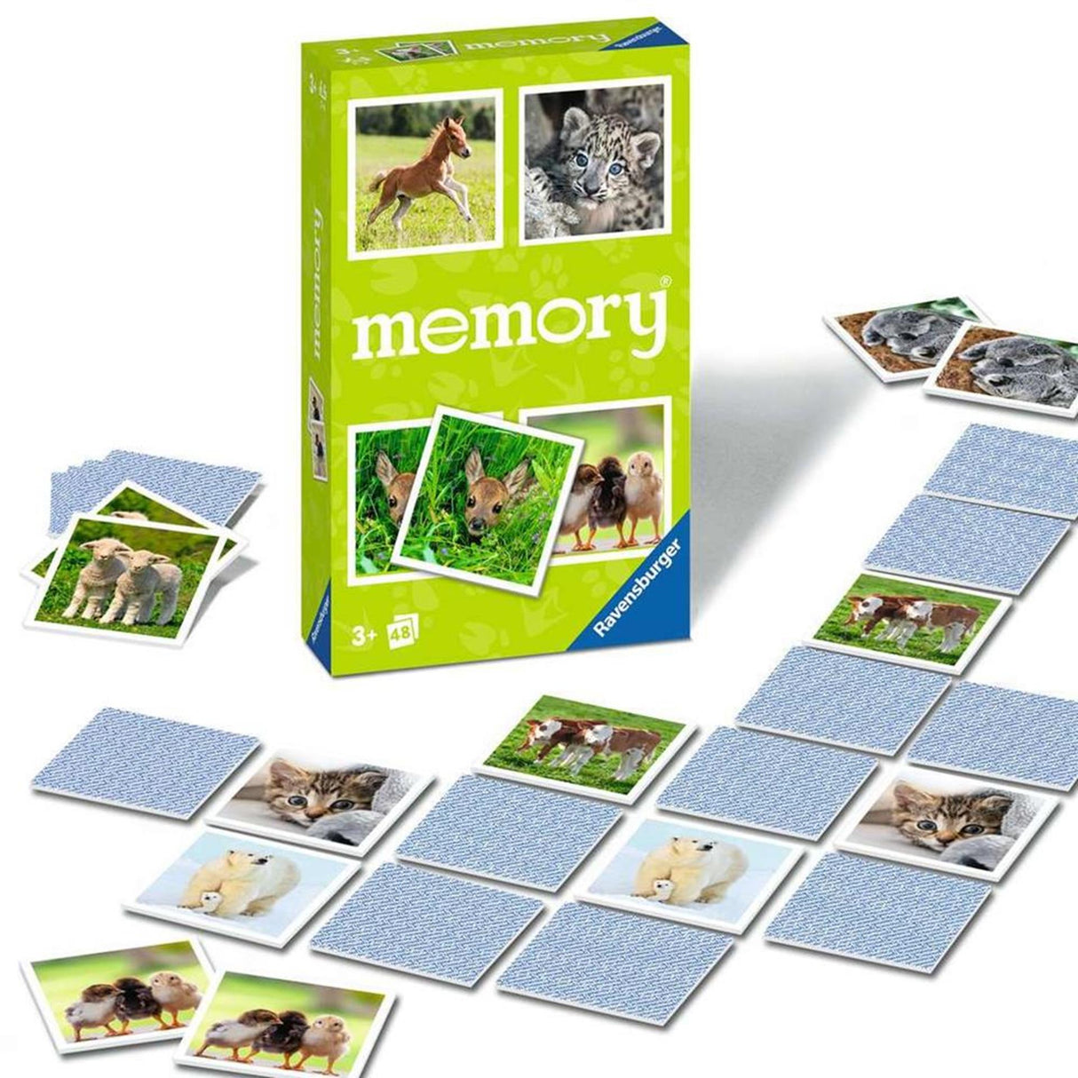 Ravensburger game memory young animals pocket