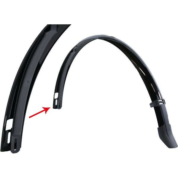 Gazelle rear fender 28 Black with cable guide B50G