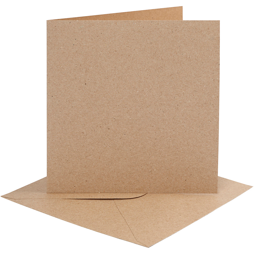 Karty i koperty, format karty 15,2x15,2 cm, rozmiar koperty 16x16 cm, 230 gr, naturalny, 4 kpl. 1 karton