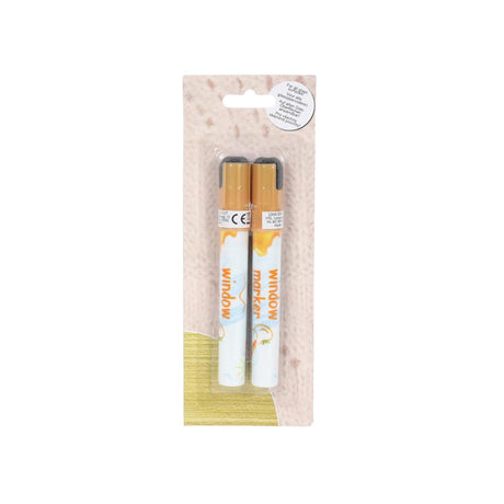 Svenska living window markers washable gold set of 2