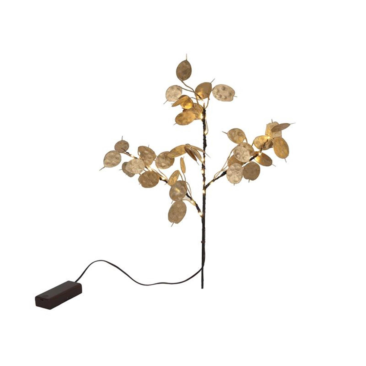 Svenska living artificial branch 'coin leaf' 20led 40cm