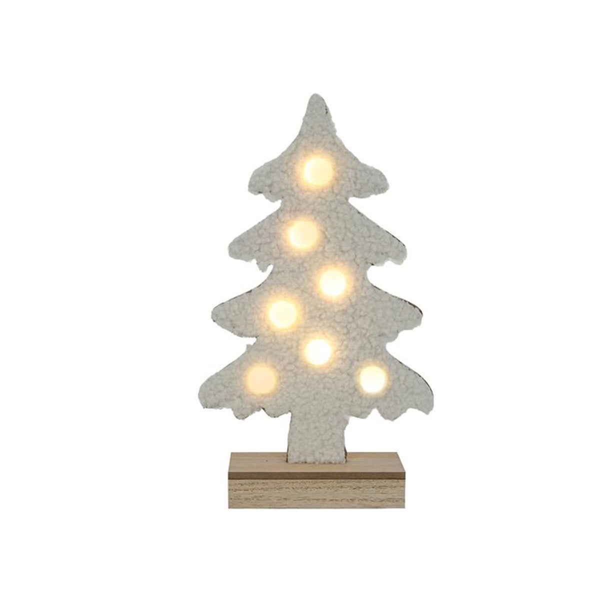 Svenska élő karácsonyfa maci 7xled krém 27cm