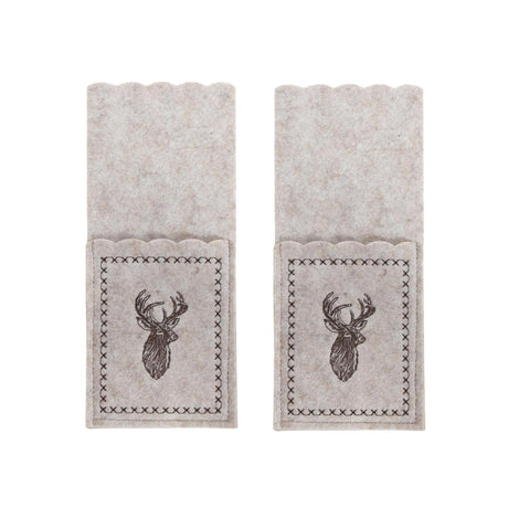 Svenska obývací taška na příbory sobí plsť sada 2 ks 23x10cm