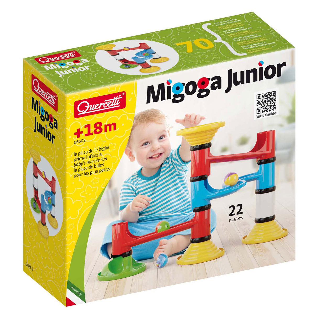 Quercetti Knikkerbaan Migoga junior, 22dlg.