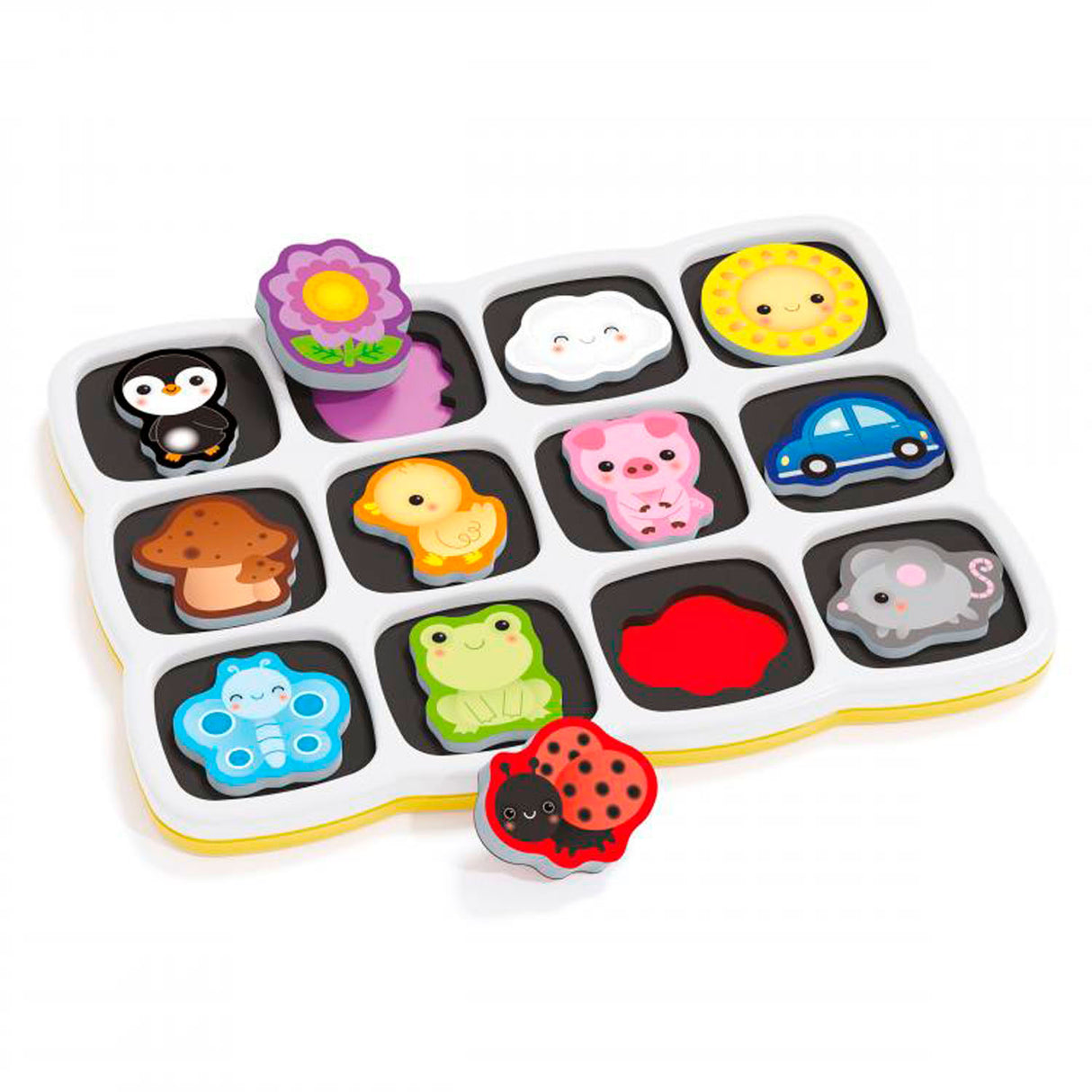 Quercetti shape puzzle colors and words junior 12 pieces