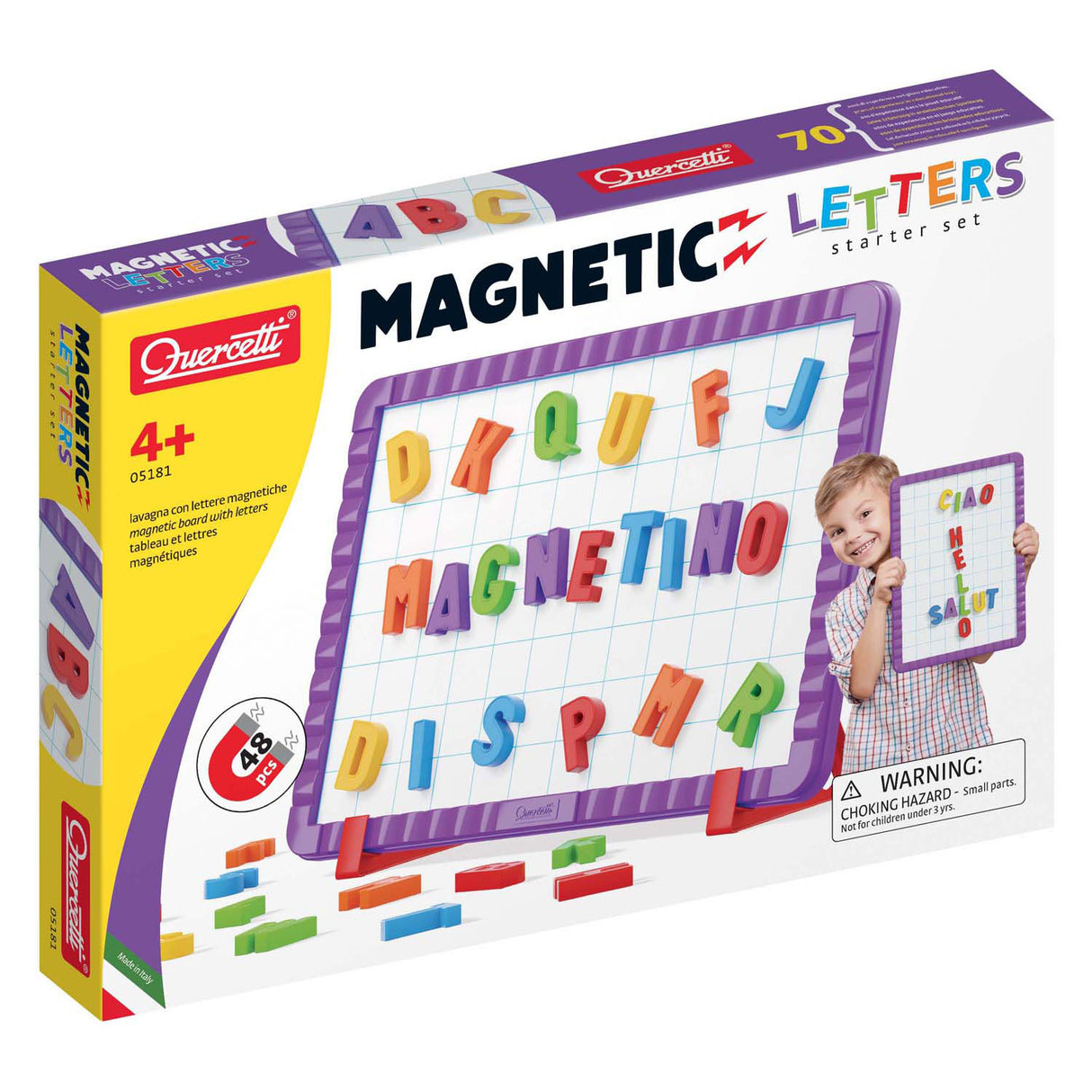 Quercetti Magnetic Board Basic Letters