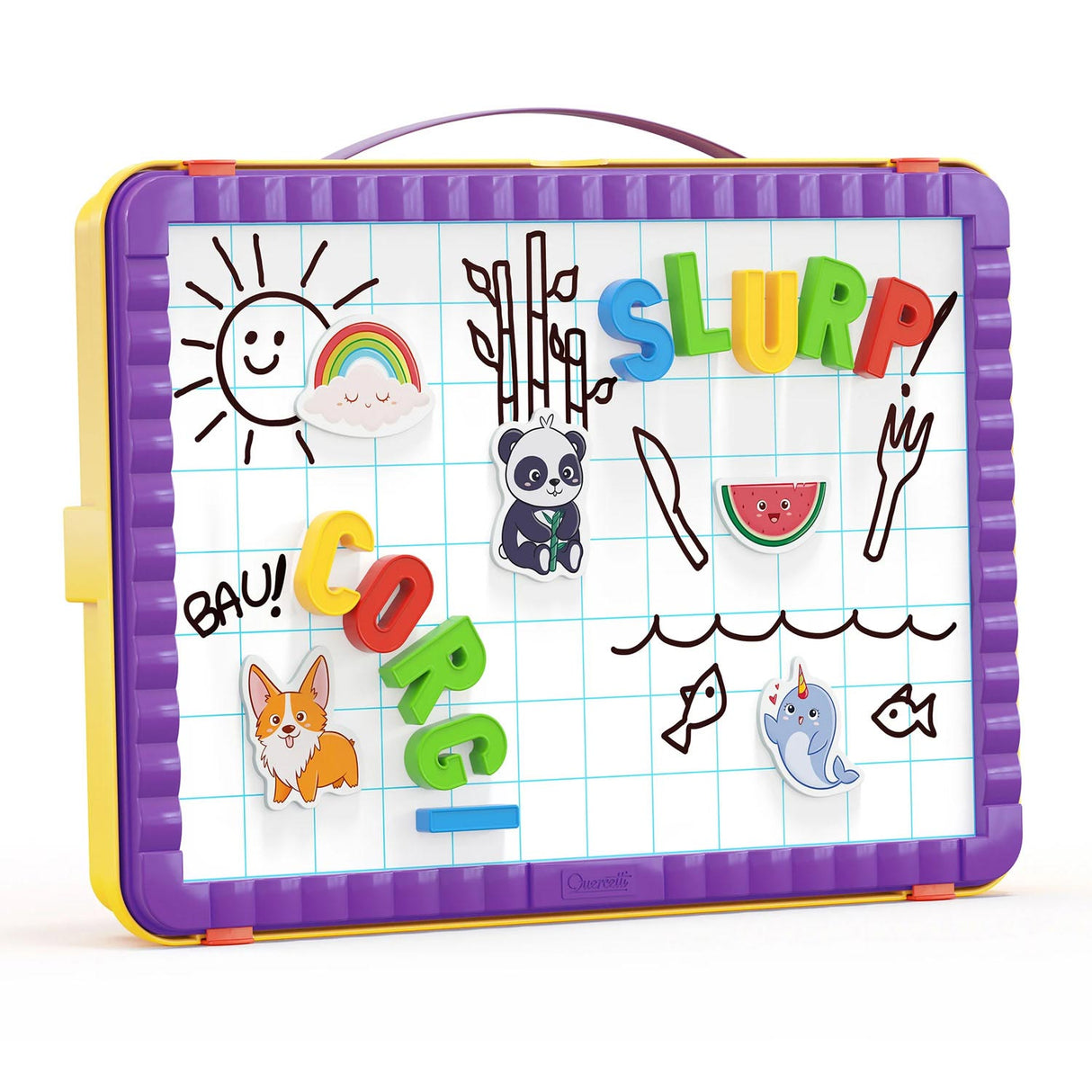 Quercetti Magnetic Board Letters in Store Case