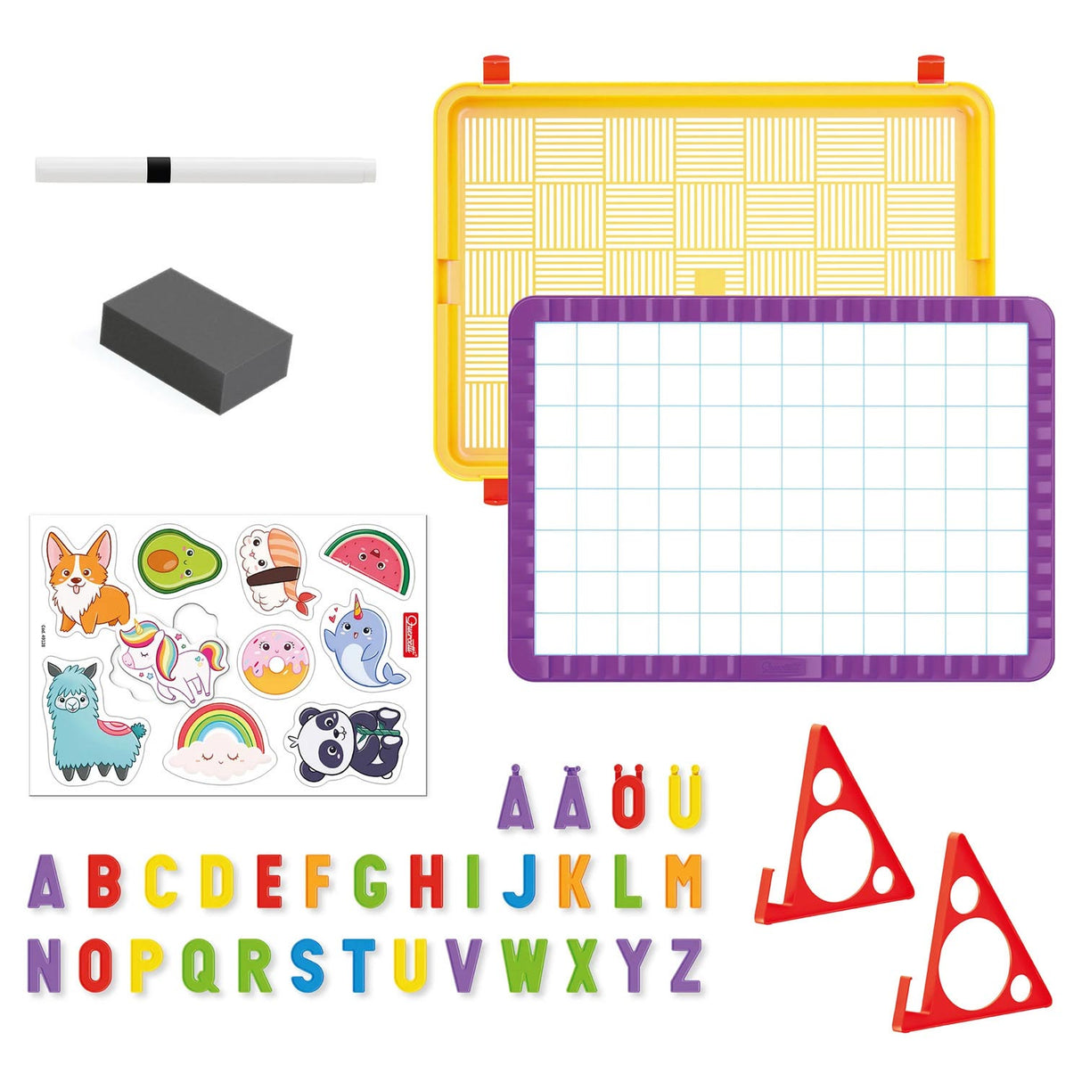 Quercetti Magnetic Board Letters in Store Case