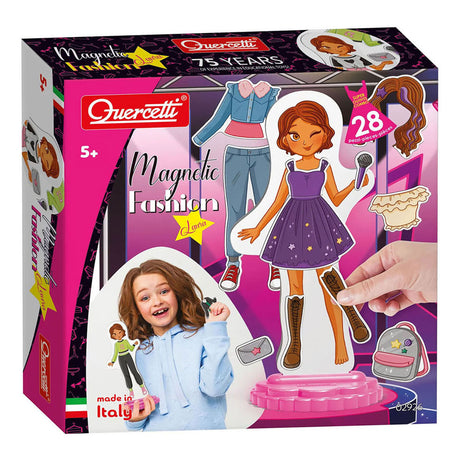 Quercetti magnetic fashion dress-up doll Laura - 28 pcs.
