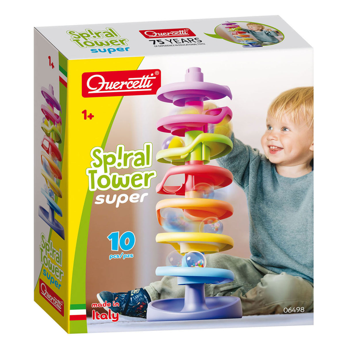 Quercetti Spiral Ball Run - 10 pc.
