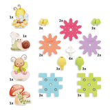 Quercetti playeco+ flower garden gears
