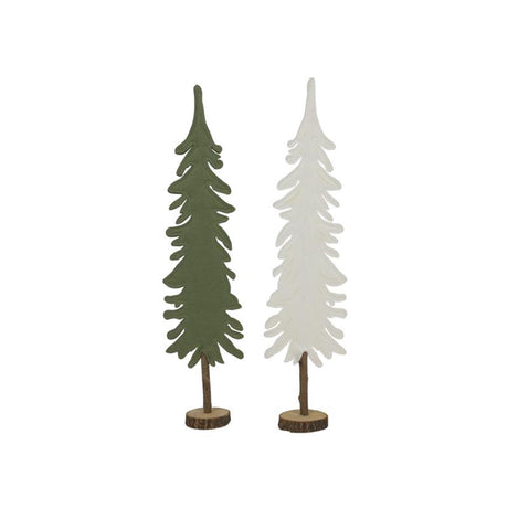 Svenska living image felt Christmas tree on trunk green h62cm