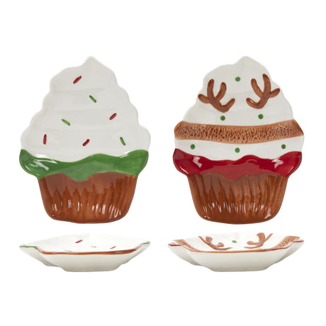 Svenska living Christmas plate cupcake 18x13.8x2cm