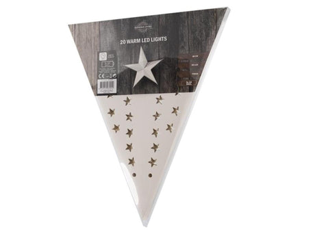Snowflake Christmas star paper 60cm white 20 warm LED