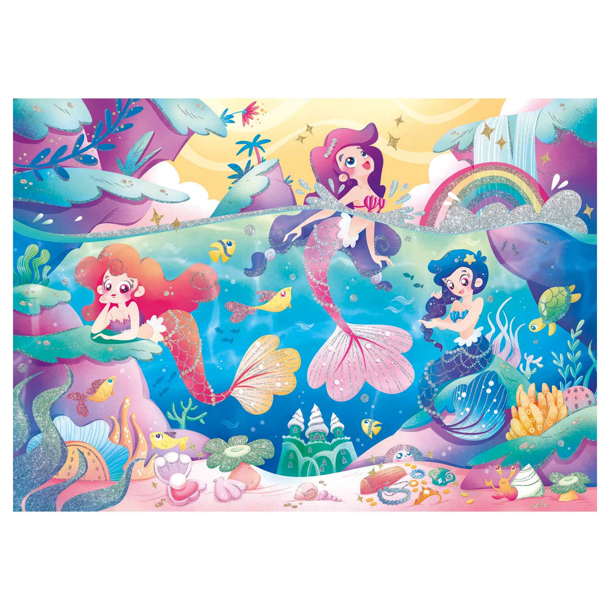 Clementoni Glitter Puzzle underwater world, 104st.