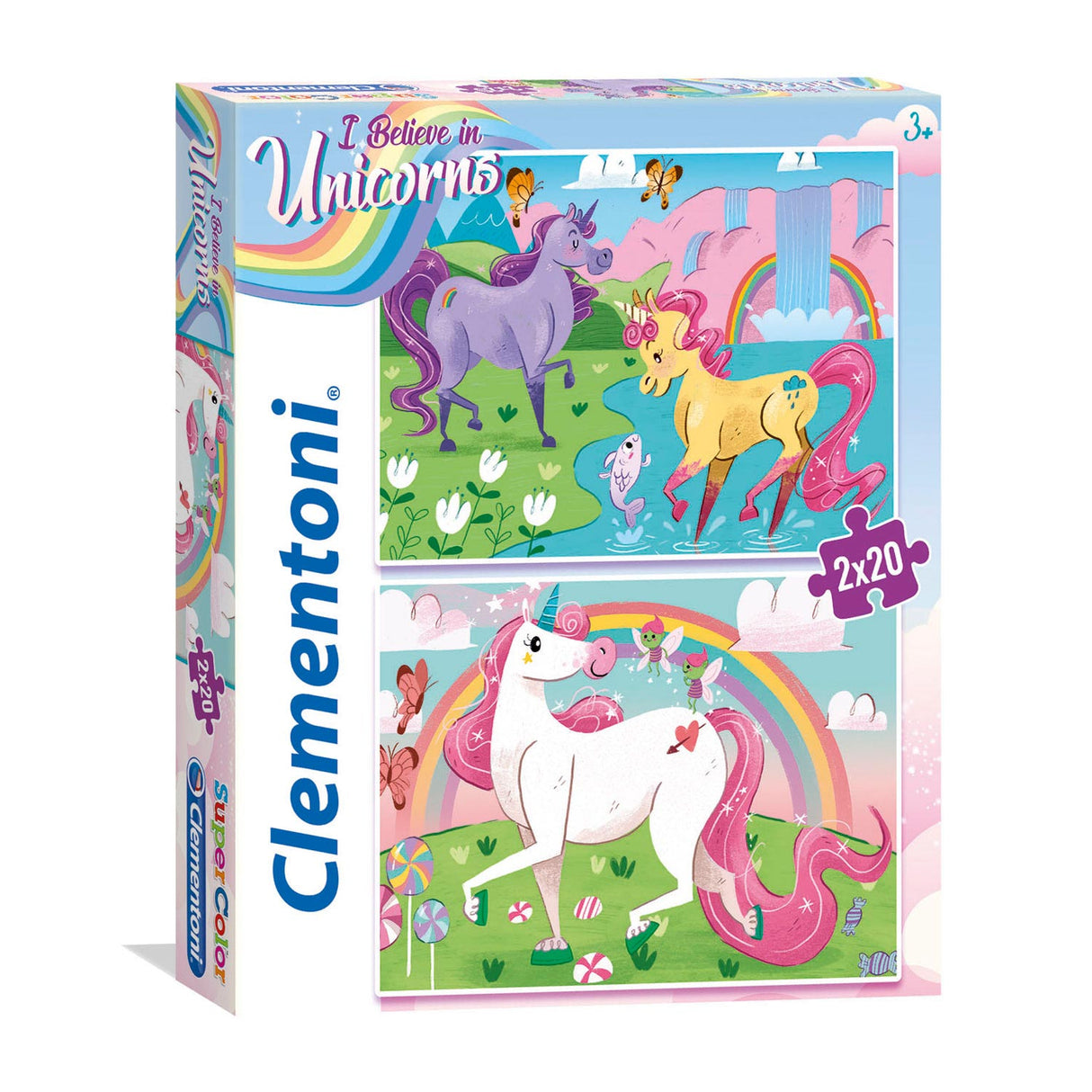 Clementoni Brilliant Puzzle Unicorn, 2x20st.