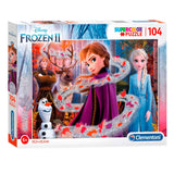 Disney glitter puzzle congelato 2, 104st.