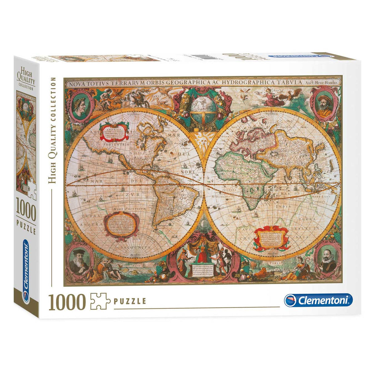 Clementoni Hochwertige Sammlung Puzzle Old Map 1000 Stücke