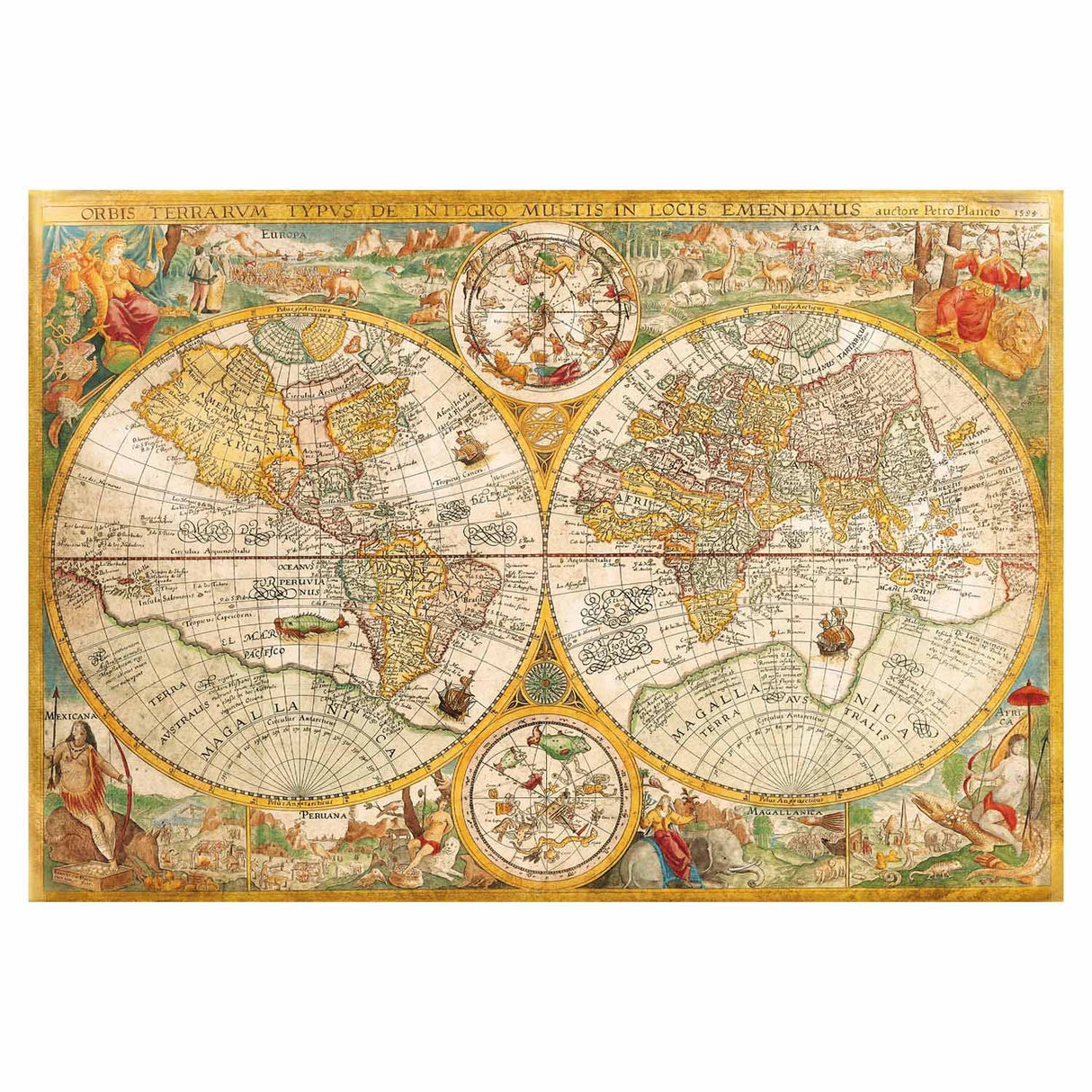 Clementoni Puzzle Antique Map World, 2000st.