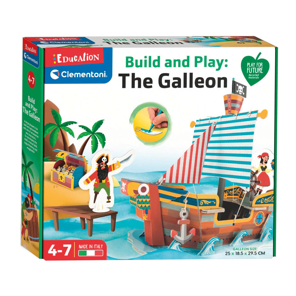 Clementoni Education Construction Play Pirateboat