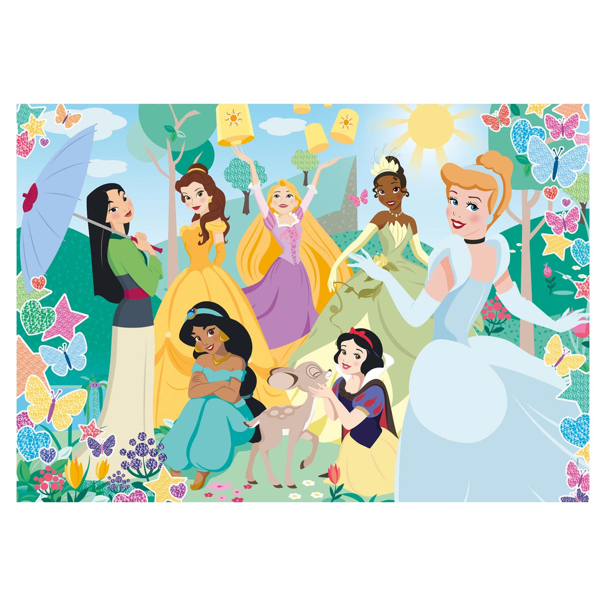 Clementoni Glitter Puzzel Prinses, 104st.