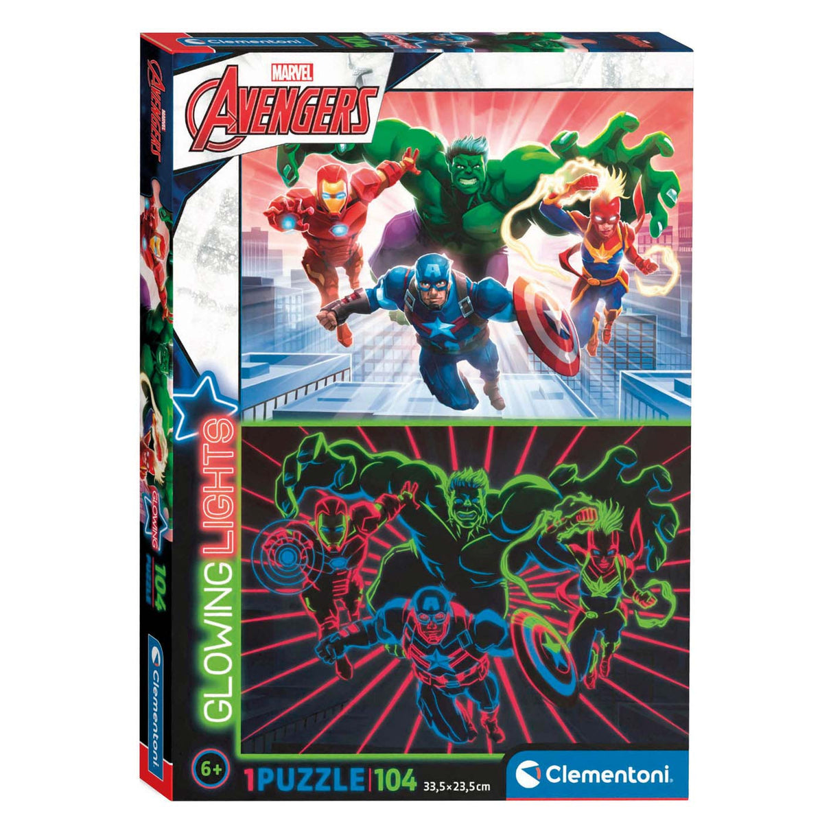 Cleronni Glow v temnih puzzle Avengers, 104st.