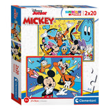 Clementoni Puzzle Mickey Mouse, 2x20st.