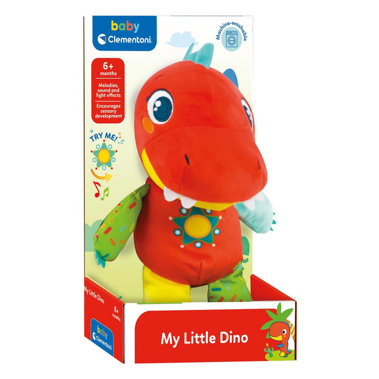 Clementoni Baby Pluchen Knuffel Dinosaurus