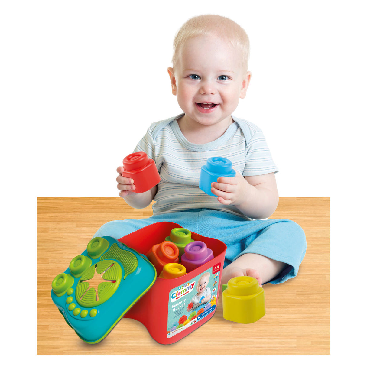 Clementoni Baby Clemmy Sensory Emmer met Blokken