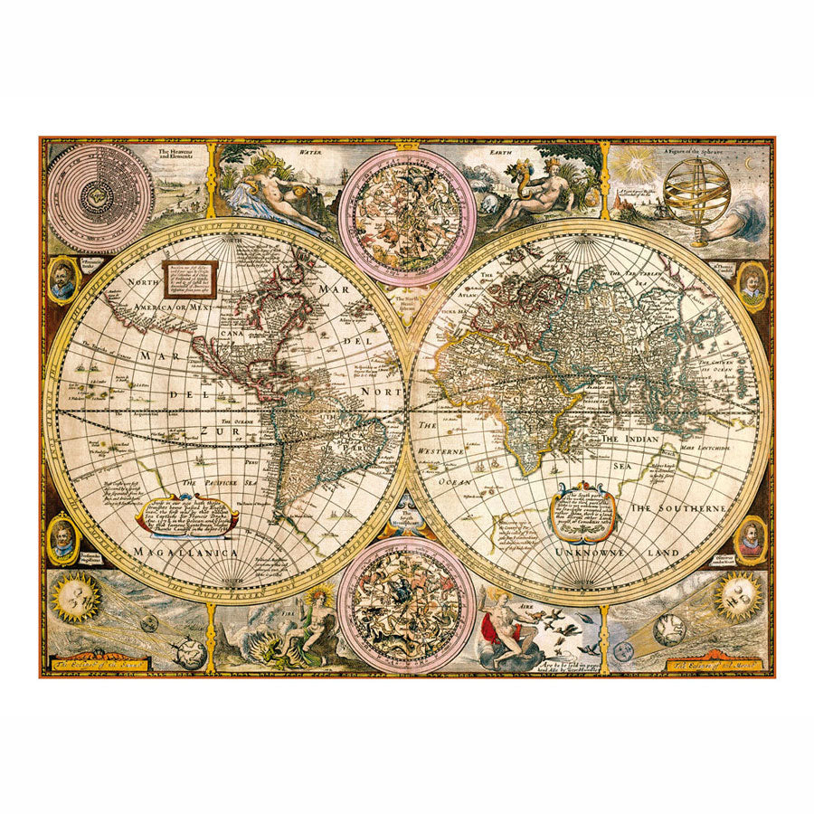 Cleronni Puzzle Antique World Map, 3000st.