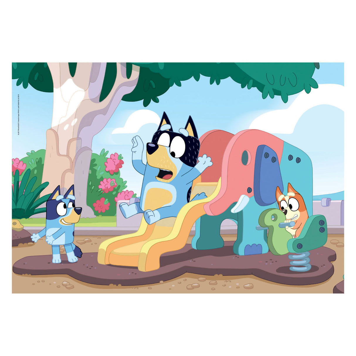 Clementoni Jigsaw puzzle bluey na snímku, 104st.