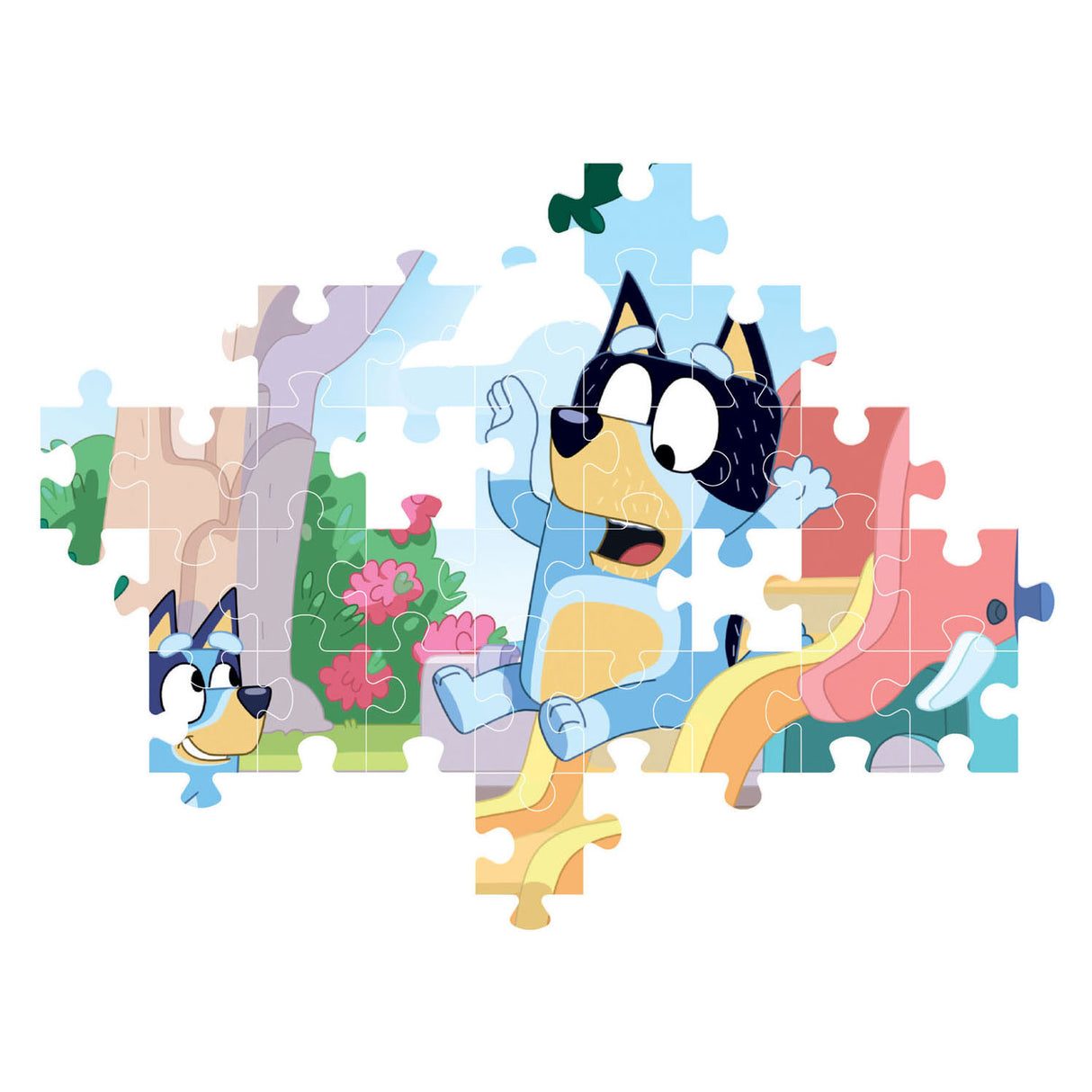 Clementoni jigsaw puzzle Bluey on the slide, 104st.