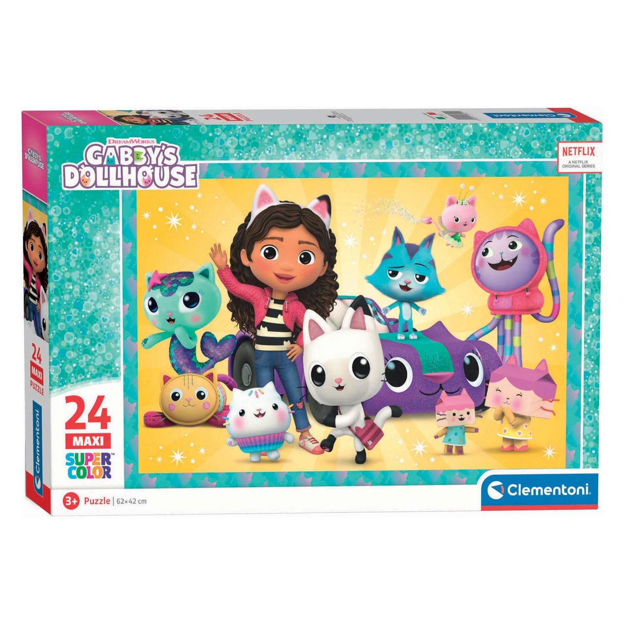 Clemento Puzzle Super Color Maxi Gabby's Poppenhuis, 24.