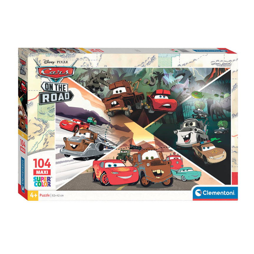 Clementoni Legpuzzel Super Color Maxi Cars, 104st.