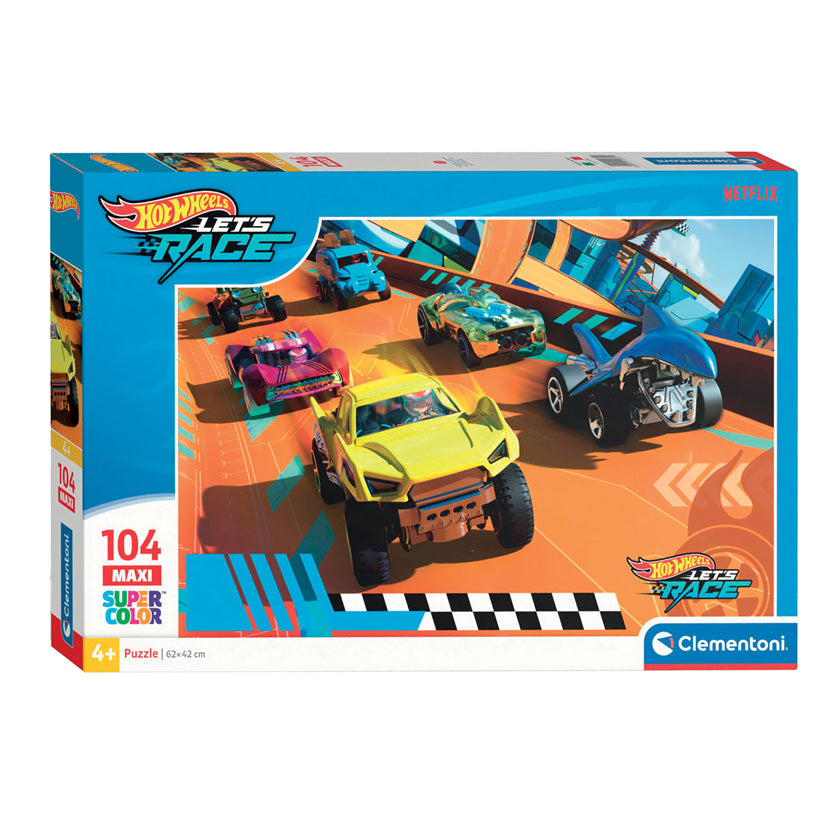 Clementoni Legpuzzel Super Color Maxi Hot Wheels, 104st.