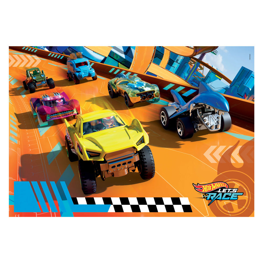 Clementoni Jigsaw Puzzle Super Color Maxi Hot Wheels, 104st.