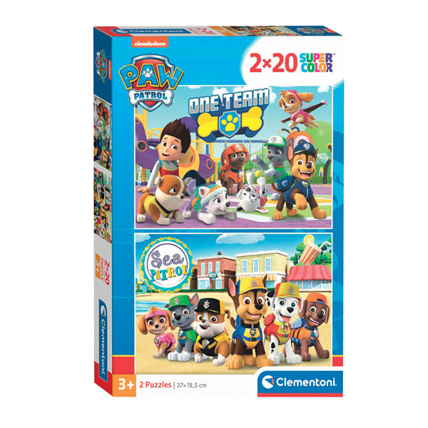 Clementoni skládačka Super Color Paw Patrol, 2x20st.