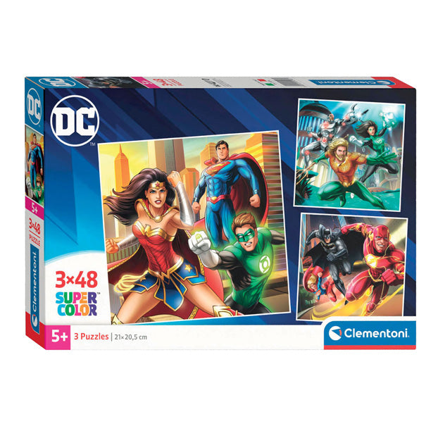 Clementoni puzzle puzzle Super Color Square Justice League, 3x48st.