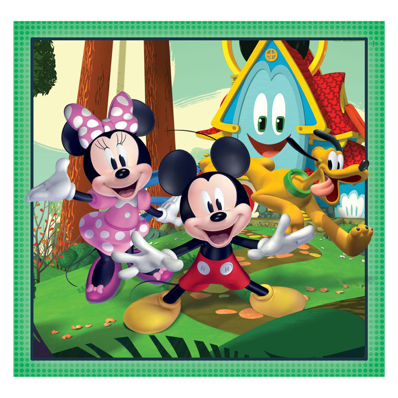 Clementi Jigsaw Puzzle Super Color Square Mickey in Friends, 3x48st.