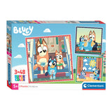 Clementoni jigsaw puzzle Super Color square Bluey, 3x48st.