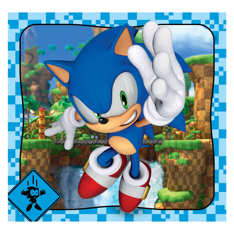 Cleronni Jigsaw Puzzle Super Color Square Sonic, 3x48st.