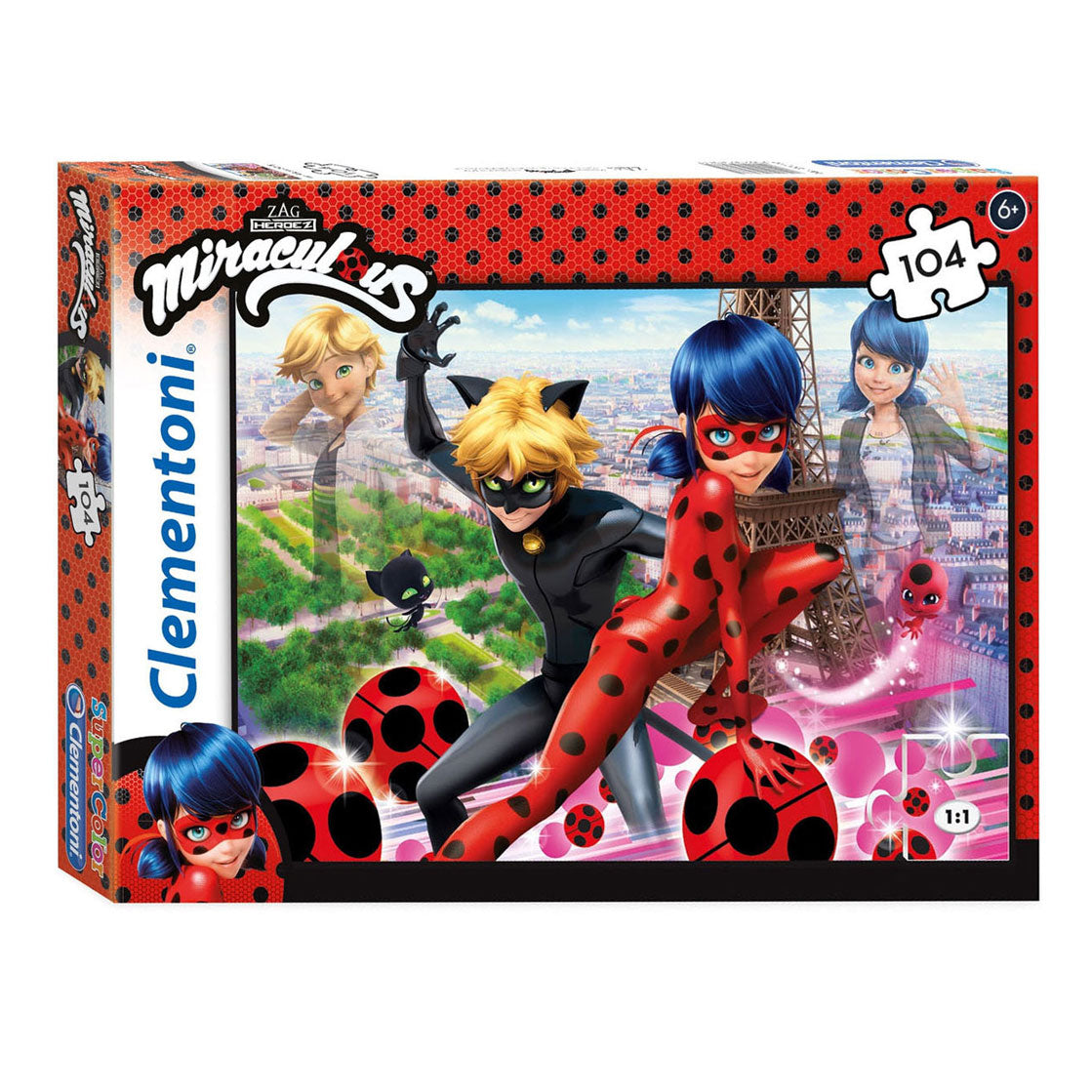 Clementoni puzzle puzzle Super Color Ladybug, 104st.