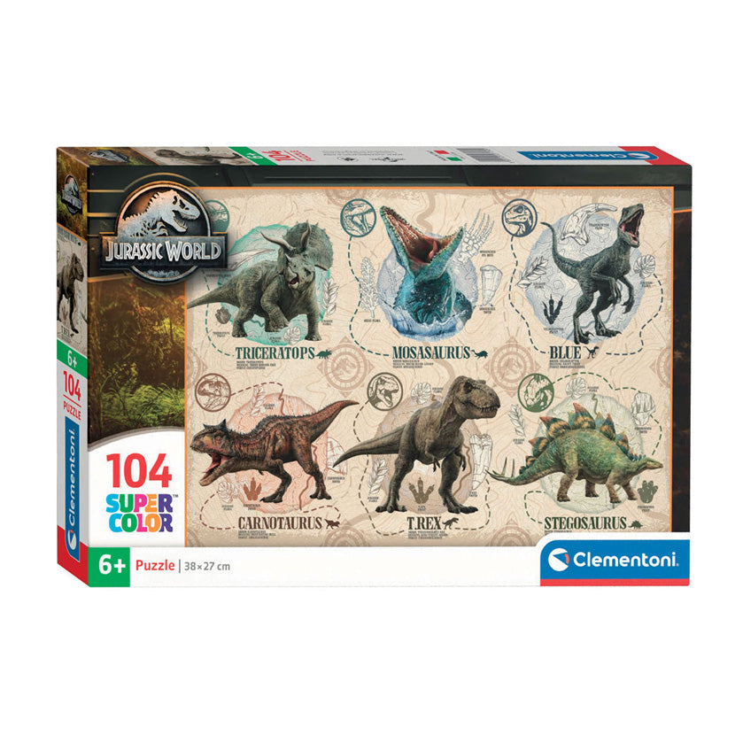 Clementoni jigsaw puzzle Super Color Jurassic World, 104st.