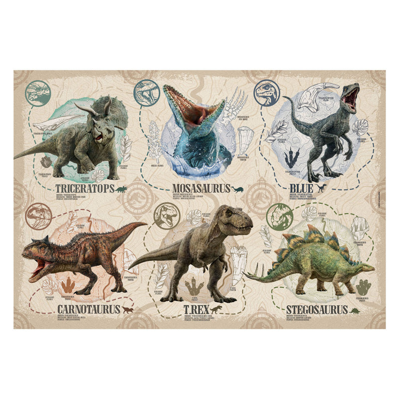 Clementi Jigsaw Puzzle Super Color Jurassic World, 104st.